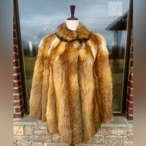 12/14 Natural Vintage Red Fox Fur Stroller Coat Full Skin Real
Fur Genuine Fur